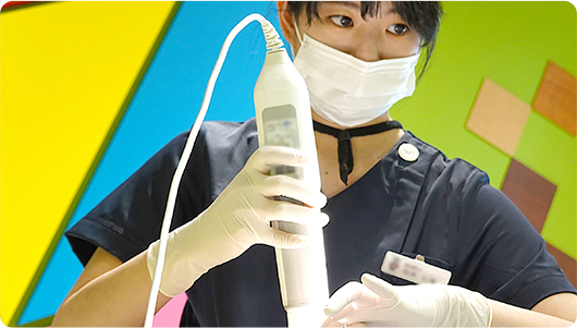 3D口腔内スキャナー（iTero）による型取りの画像