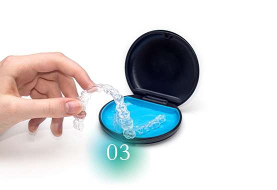 歯磨きや装置の手入れをしやすく衛生的の画像